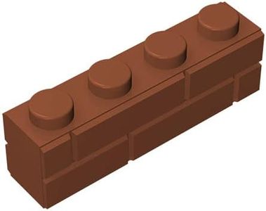 Classic Bulk Brick Block, Masonry Profile Bricks Wall Blocks Parts, 100 Pcs Coffee 1x4 Masonry Profile Brick, Compatible with Lego Parts and Pieces 15533(Colour:Coffee)