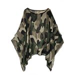 Max Hsuan Womens Ladies Baggy Oversize Plus Size Batwing Tunic Top Blouse Floral Chiffon Kaftan Camo