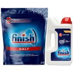 Finish Dishwasher Salt - 2Kg and Classic Dishwasher Detergent Powder- 1Kg | World's #1 Recommended Dishwashing Brand