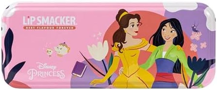 Lip Smacker Disney Princess Artisan Picnic Beauty Tin, Set de Maquillaje de 3 Niveles, 16 Brillos de Labios, 8 Cremas Brillantes, Aplicadores de Maquillaje y Accesorios para el Cabello para tus Hijos