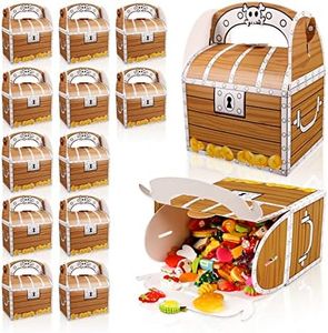 12Pcs Scrigno del tesoro dei Pirata,Scatola per feste dei Pirata, scrigno del tesoro per bambini,Scatola regalo dei Pirata, forzieri per feste di compleanno per bambini, forzieri per feste dei pirati