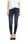 Suko jeans Women's Biker Skinny Stretch Denim Jean with Tummy Tucker 18499 Blu 2