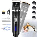 Dog Clippers , Professional Dog Grooming Kit , Cordless Dog Grooming Clippers for Thick Coats , Dog Hair Trimmer , Low Noise Dog Shaver Clippers , Quiet Pet Hair Clippers Tools for Dogs Cats