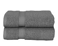 Pack of 2 Hand Towels Set Super Absorbent 550GSM 100 % Egyptian Cotton Hotel Quality Quest Towels Set Hand Towel For Bathroom Size 50x80 (Grey)