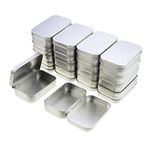 LJY 22 Pieces Rectangular Metal Empty Hinged Tins Containers Basic Necessities Home Storage Organizer Mini Box Set (95 x 62 x 20 mm)