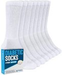 Doctor's Select Diabetic Socks for Women and Men - 4 Pairs Non Binding Socks | Diabetic Socks Women | Womens Diabetic Socks