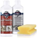 CLEAN MY STEEL Stainless Steel Rust Cleaner Remover and Protector Kits with Sponge and Gloves 17oz