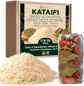 Kataifi Shredded Fillo Dough – Authentic Turkish Dried Chopped Kadayif (Kataifi) Pastry, Perfect for Kunafa, Knafeh & Baklava, Dubai Chocolate Freshly Packaged (1.1 Lb, Pack of 1)
