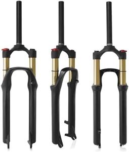 ZTZ ZTZSuspension Forks Mountain Bike Front Fork Gas Fork Bicycle Shock Absorber Shoulder Control 27.5 32mm Tube Gas Fork (Matte Black + Silver Inner Tube, 27.5)