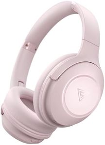 DOQAUS Casque Bluetooth sans Fil,70H Durée Lecture avec Microphone,Casque Audio Bluetooth 3 Modes EQ,Bluetooth 5.3 Compatible avec iPhone/iPad/Android/Ordinateurs Portables,Rose