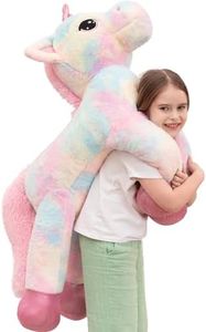 Muiteiur 43.4 Inch Unicorn Stuffed Animal, Giant Stuffed Unicorn for Girls, Soft Plush Pillow Gifts for Girls Boys Kids, Pink