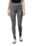 TWIN BIRDS Tailored Cut & Classic Fit Viscose Elastane Fabric Churidar Leggings for Women - (3XL, Steel Grey)