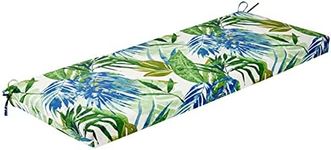 Pillow Perfect Outdoor/Indoor Soleil Bench Cushion, Blue/Green