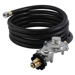 Artilife 10FT 2 Stage Propane Regulator Hose with Standard POL Connection x 3/8inch Female Flare for RV, Grill, Gas Generator, Gas Stove, Ranges 2 Stage Propane Regulator