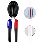 59Golf - Golf ball triple line marker + permanent markers (red and blue + poker chip)