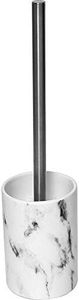 Marble Effect Freestanding Toilet Brush and Holder Set