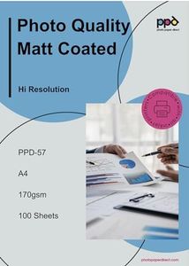 PPD Inkjet Matte Coated Photo Quality Paper Heavy 11x17" 49lbs 180gsm 9.5mil. X 100 Sheets (PPD057-100)