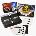 Magic Makers 50 Amazing Card Tricks Kit for All Ages with Trick Decks Included