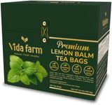 VIDA FARM Lemon Balm Tea Bags, 125 Herbal Tea Bags, 100% Natural Dried Lemon Balm Herbal Tea, Lemon Balm Leaf Tea Bag, Caffeine Free, Sugar Free, Citrus Flavor