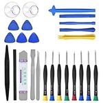 Focenat 25 Pcs Repair Tool Kit, Repair Opening Tool Compatible with iPhone iPad Samsung Tablet Laptop, Precision Screwdriver Set, Opening Pry Tool Repair Kit, Reusable Removal Repair Opening Tool Kit