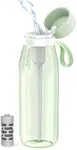 Philips GoZero Everyday Filtered Water Bottle with Philips Everyday Water Filter, BPA Free, Purify Tap Water into Tastier Healthy Drinking Water, Tritan Plastic, 36 oz, Green