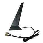 Dual Band WiFi 6E Antenna 2.4GHz 5GHz 6GHz RP-SMA for MSI Z690 Z790 X570 B550 X670 B760 Motherboard 2T2R PCI-E Bluetooth Network Router Laptops Wi-Fi 6E (Magnetic Base,Cable Length 29.5inch)