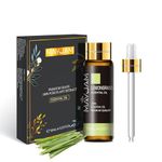 MAYJAM Lemongrass Essential Oil 10ML - Pure, Undiluted - Premium Quality Essential Oils with Glass Dropper - for Diffuser and DIY Candle Making