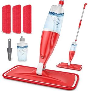 Spray Mops for Floor Cleaning: EXEGO Wet Mop with 3 Washable Microfiber Pads for Swiffer Powermop - Floor Flat Mop Dust Dry Nops for Hardwood Tile Wood Laminate Vinyl Marble - Home Commercial Mop