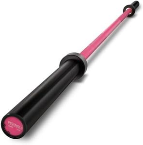 PROOFGOLD 6.6ft Olympic Barbell Bar,35Lb(15kg) Womens Barbell,Bench Press Bar for Squats and Deadlifts,2 Inch Olympic Weight Bar for Home Gym,500LB,Black&Rose red