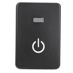 Rocker Switch, ABS Auxiliary Lights Symbol LED Push Button Switch with Connector Wire Kit for Toyota Camery Yaris Highlander Prius Carora (Power ON)