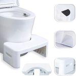 Bathroom Toilet Stool, Squatting Toilet Stool, Detachable Multi-Functional Seat Pan, Portable Step for Home Bathroom, Portable, Sturdy(White)