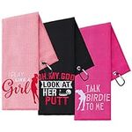 3 Pack Funny Golf Towel Embroidered