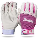 Franklin Sports Youth Teeball Batting Gloves - Youth Flex - Kids Batting Gloves for Teeball, Baseball, Softball - Pink/White - Extra Small