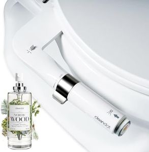 Cleandot Bidet Attachment for Toilet — Scented Bidet with Fragrance Spray Odor Eliminator, Precision Nozzle Adjustable Pressure, Non-Electric Cold Water Leak-Proof (Nordic Wood, 1)