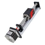 FUYU FSK40 Linear Guide Rail Ball Screw Linear Actuator Slide Table Linear Gantry System CNC Stage Actuator Motorized Nema 23 Stepper Motor [150mm Stroke]