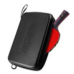 Furtryvl Hard Table Tennis Bag, Hard Table Tennis Case, Padded Table Tennis Paddle Hard Case, Table Tennis Bat Case, Waterproof Table Tennis Bat Bag to Hold 2 Paddles & Multiple Balls