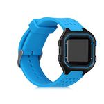 kwmobile Strap Compatible with Garmin Forerunner 25 (L - 40 x 47 x 13.9 mm) Strap - Replacement Silicone Watch Band - Blue