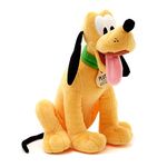 Disney Store Official Pluto Small Soft Toy, 25cm/9”, Iconic Cuddly Toy Character, Features a Characterful Expression and Collar with Wording, Suitable for All Ages