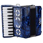 Professional Accordion, 22 Keys 8 Bass Accordion Musical Instrument, Educational Kids Accordion Instrument with Adjustable Strap for Professionals, Beginners, Kids, Stage Performance