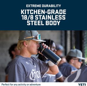 YETI Rambler 26 oz Straw Bottle – Stainless Steel, Seafoam, Leakproof