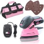 Pink Power Detail Sander for Woodwo