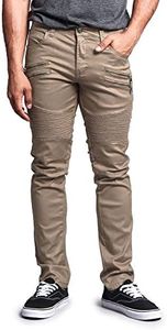 G-Style USA Men's Coated Biker Jeans Jeans - DL1030 - Khaki - 40/30 - DNM