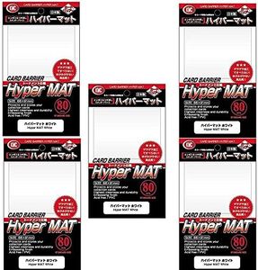 KMC Hyper Matte Sleeves White ×5 Sets (5 Packs/total 400 Sheets) (Japan Import) Made in Japan (1 Pack)