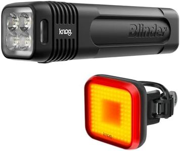 KNOG Blinder 900 Bicycle Headlight and Tail Light Set - Powerful 900 Lumen Bicycle Headlight and 100 Lumen Tail Light Combo, Long Battery Life, Multiple Mounts, USB Rechargeable, IP67 Waterproof