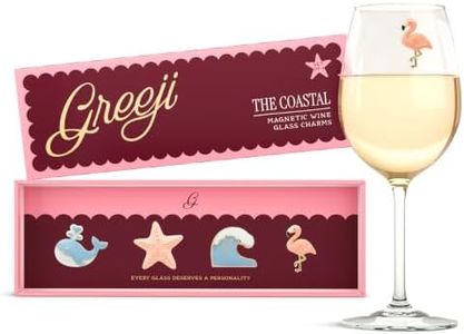 Greeji Magnetic Wine Glass Charms (The Coastal, Set of 4)