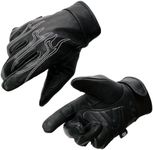 Shaf International Men's Flame Embroidered Leather Gloves (Black, XX-Large)