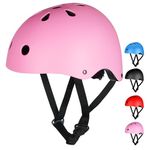 Kids Helmet, Kids Bike Helmet Age 3-13, Adjustable Cycle Helmet for Boys Girls & Toddler, Lightweight Skateboard Helmet Children Safety Multi-Sport Bicycle Helmet for Cycling (Pink, S:50-54 cm)