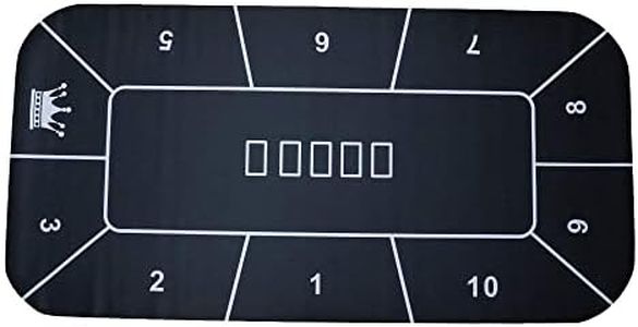 POK3R STUFF INDIA Kid,Teen,Adult Poker Layout Rubber Mat/Table Top (Black, Size: 180 X 90 Cms)