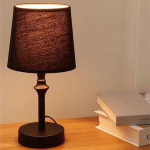 Navaris Lampe de Chevet Chambre - Lampe LED pour Table de Chevet Salon Bureau avec Câble d'Alimentation Interrupteur et Prise EU - Design Vintage Ampoule E27 non Incluse