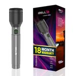 IBELL LUMINEX 900 Rechargeable Torch Light High Power,3 Light Modes, 20W, 4000 mah Battery,Telescopic Zoom,Type C Charging, LED Flashlight, Long Distance Range, for Home,Outdoor & Emergency Use (Grey)